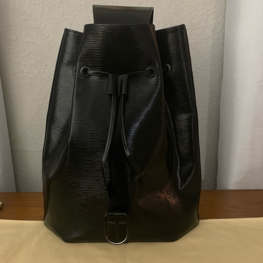 Louis Vuitton Black Epi Leather Sac A Dos Sling Backpack (No Pouch)